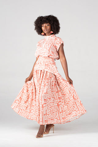 Colleen Eitzen Rose Geometric Cat Skirt
