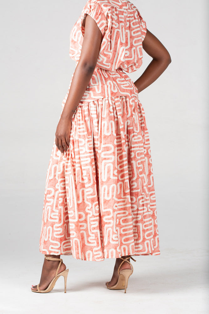 Colleen Eitzen Rose Geometric Cat Skirt