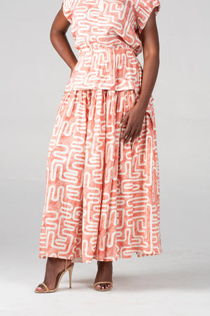 Colleen Eitzen Rose Geometric Cat Skirt