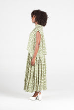 Colleen Eitzen Olive Optical Print Cat Top
