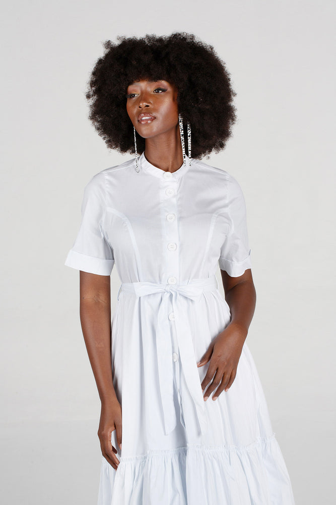 Frida White Momo Dress