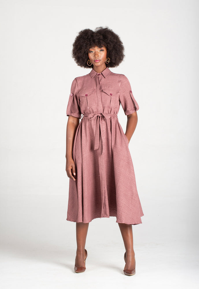Frida Wine scout Dress