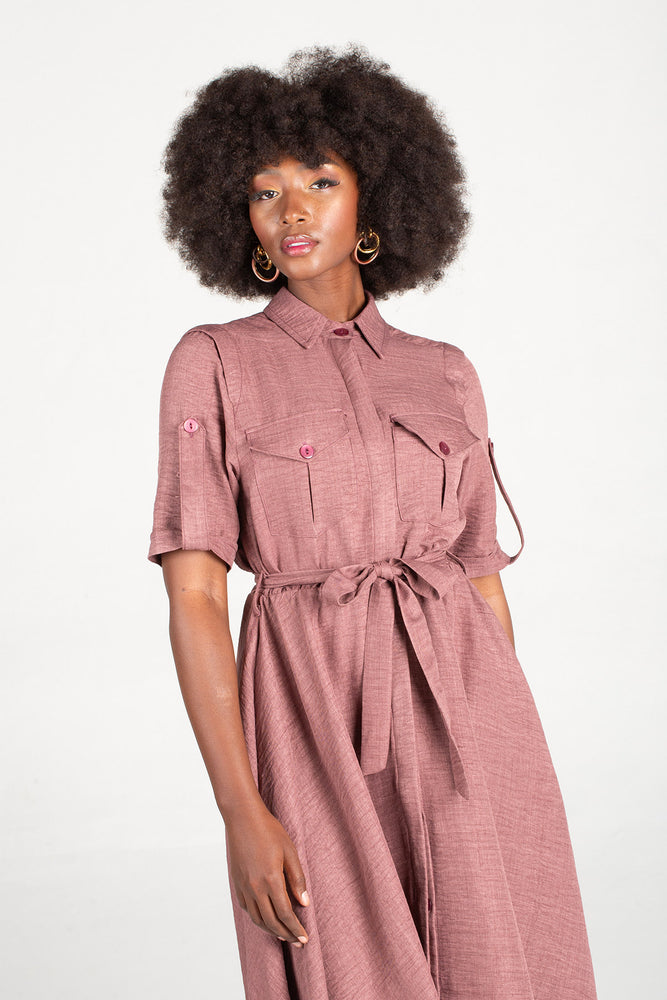 Frida Wine scout Dress