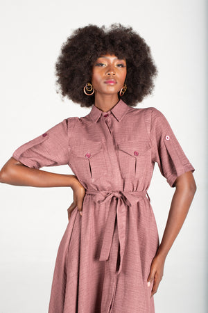Frida Wine scout Dress