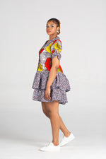 Frida Black/White/Red/Yellow Binti Dress
