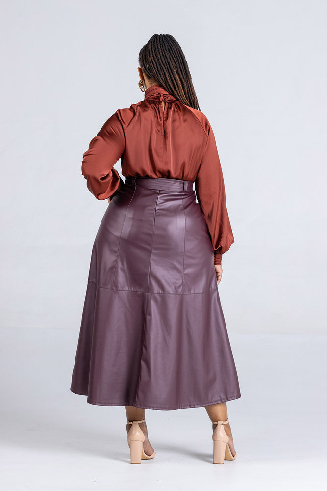 Fluidity Satin Bow Blouse