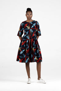 Ona Bonnie Pleated Bw Dress