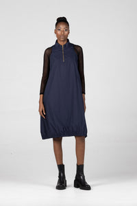 Colleen Eitzen Navy Poplin Saffron Dress