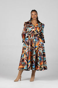 Frida Multicolor Princess Coat Dress