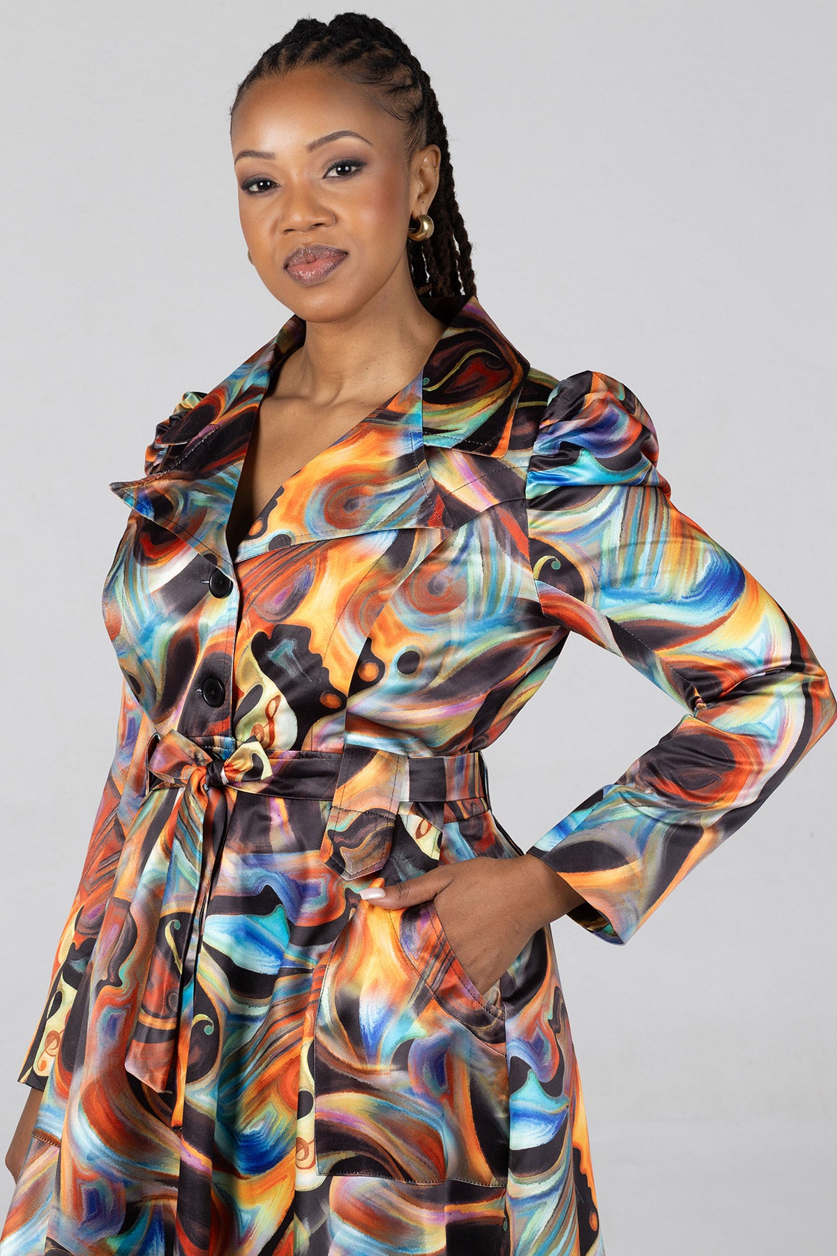 Frida Multicolor Princess Coat Dress – The Space SA