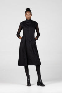 Colleen Eitzen Black Cotton Sateen  Starlight Dress