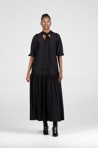 Frida Black Knit Maxi Nolan Dress
