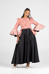 Urban ZuLu Long Chevron Print Dress, Back Open Zip