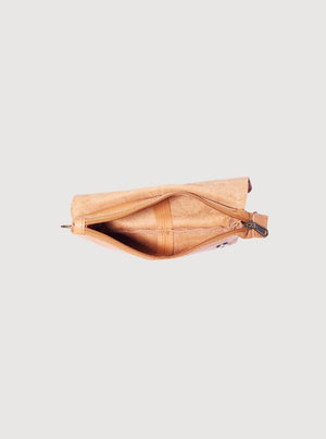 Alfi Micro Leather Crossbody - Almond Tan