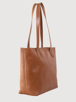 Antelo Emmy Unlined Leather Tote With Zip - Cider Tan