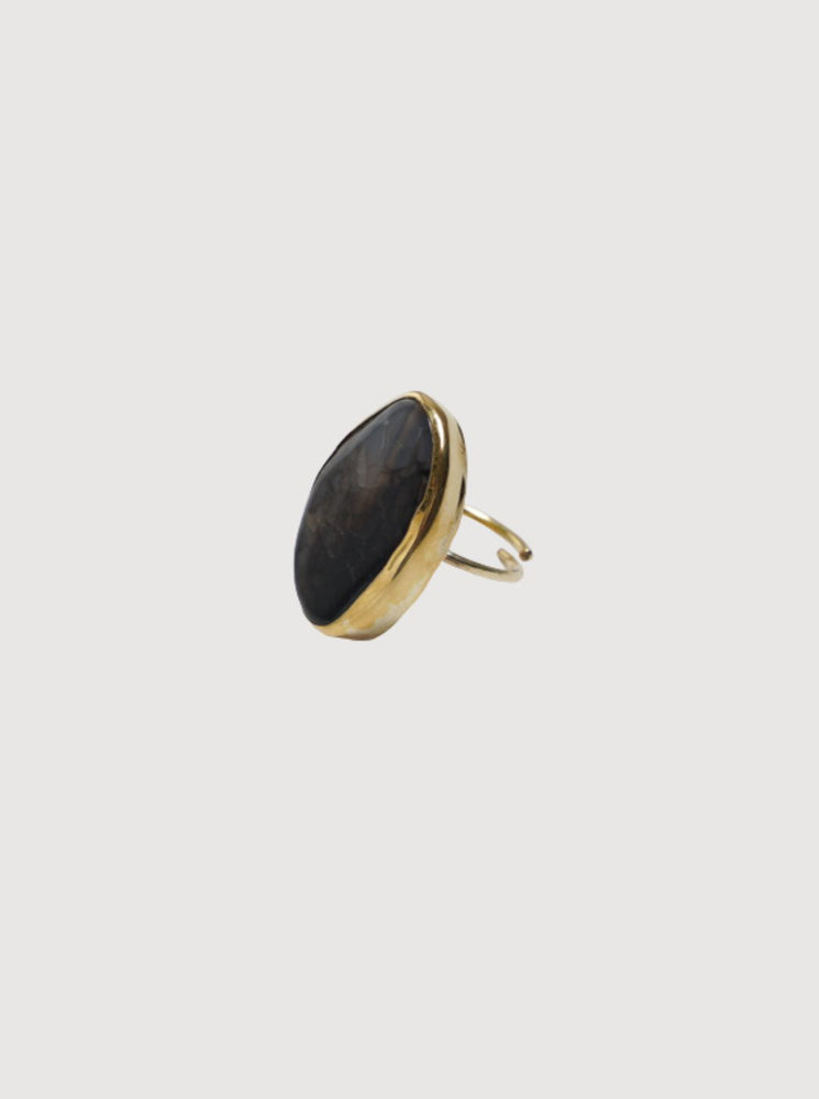 Peachyplum Agate Ring Med