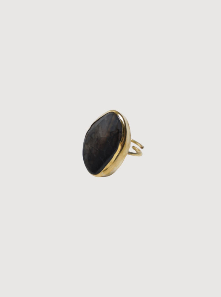 Peachyplum Agate Ring Med