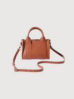 Antelo Berkley Leather Mini Crossbody Shopper - Cider Tan