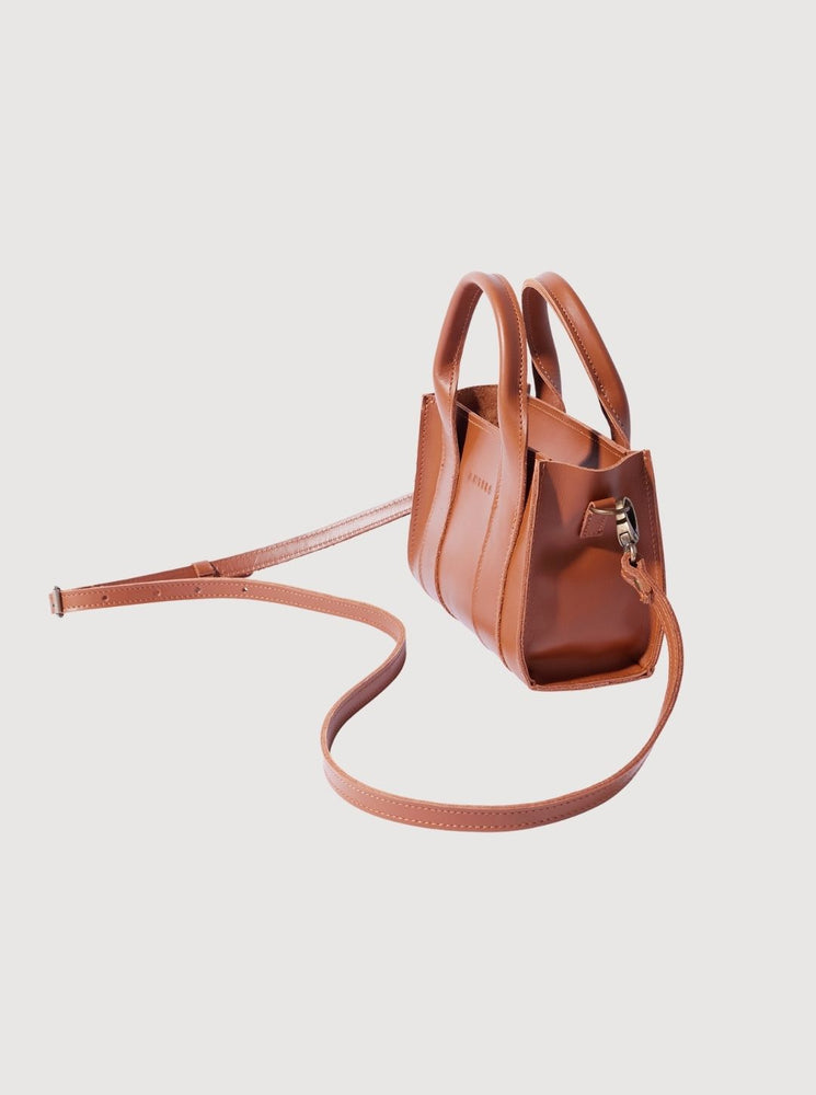 Antelo Berkley Leather Mini Crossbody Shopper - Cider Tan
