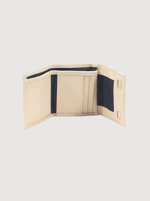 Antelo Billie Pebble Leather Small Trifold Wallet - Vanilla Frappe
