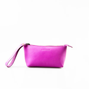 
            
                Load image into Gallery viewer, Antelo Asher Pebble Leather Wristlet - Purple Orchid
            
        