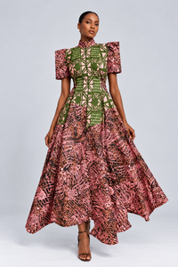 Bathini Africa Mmamah Asymetrical Maxi Dress