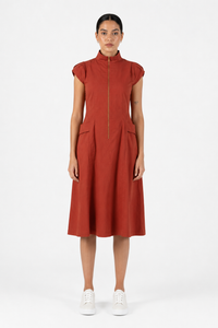 Colleen Eitzen Brick Cotton Sateen Starlight Dress