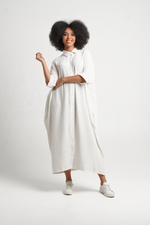 Colleen Eitzen White Linen Blend Franki Dress