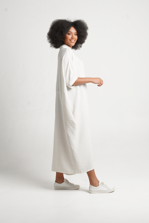 Colleen Eitzen White Linen Blend Franki Dress