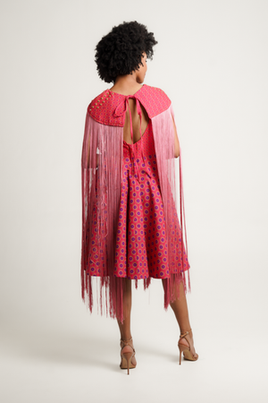 
            
                Load image into Gallery viewer, Shwe Shwe Cape With Fringe Tassels And Beads
            
        