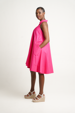 Colleen Eitzen Raspberry Poplin Circle Sakia Dress