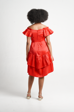 Frida Red Off The Shoulder Dress