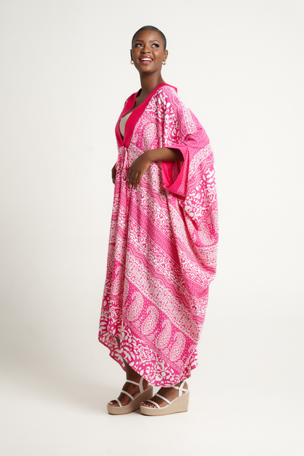 Colleen Eitzen Pink Floral Athena Kimono