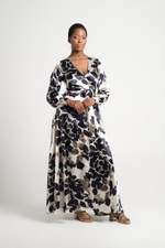 Fluidity Satin Wrap Dress