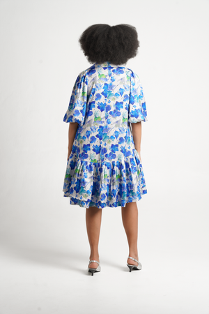 Frida White/Blue Lindi Dress