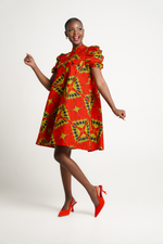 Frida Red/Yellow Luno Dress