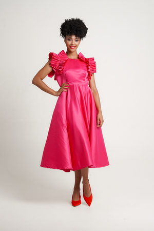 
            
                Load image into Gallery viewer, Skhathi Colletion Pink Duchess Dress
            
        