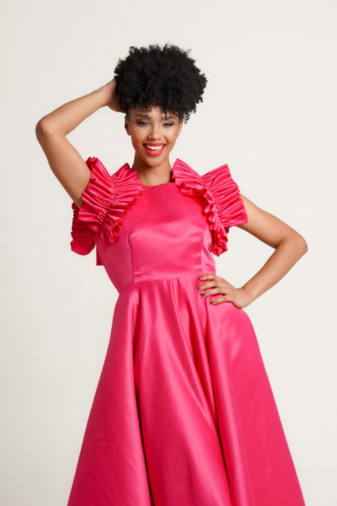 
            
                Load image into Gallery viewer, Skhathi Colletion Pink Duchess Dress
            
        