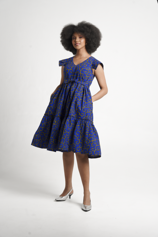 Frida Blue/Yellow Nala Dress