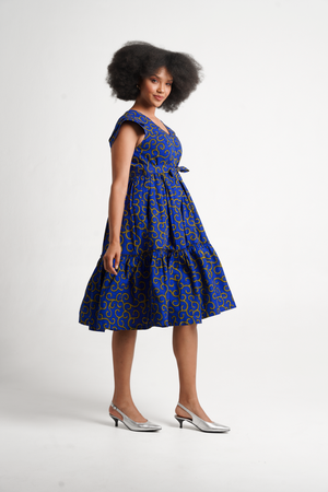 Frida Blue/Yellow Nala Dress