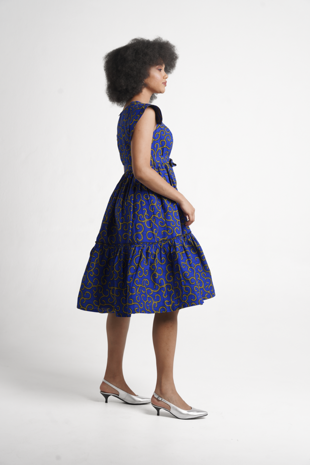 Frida Blue/Yellow Nala Dress