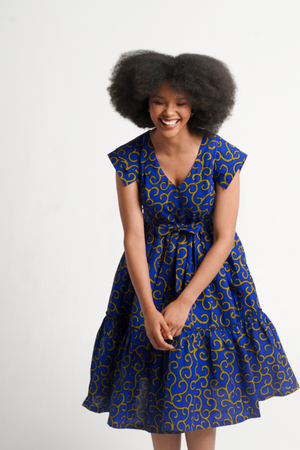 Frida Blue/Yellow Nala Dress