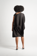 Frida Black Assymetrical Kaftan Dress