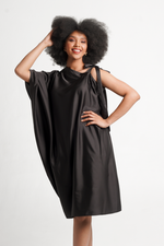 Frida Black Assymetrical Kaftan Dress