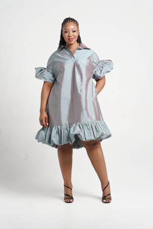 Colleen Eitzen Duck Egg Taffeta Freya Dress