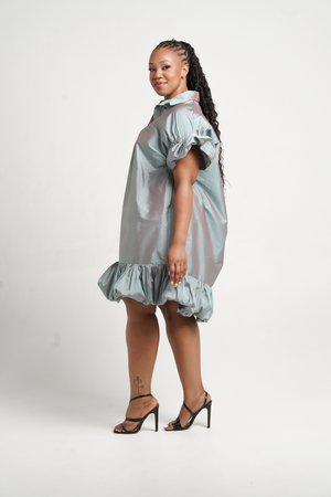 Colleen Eitzen Duck Egg Taffeta Freya Dress