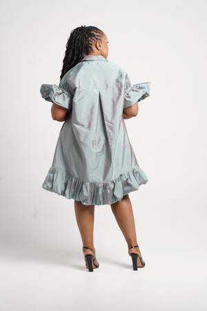 Colleen Eitzen Duck Egg Taffeta Freya Dress