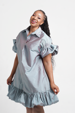 Colleen Eitzen Duck Egg Taffeta Freya Dress