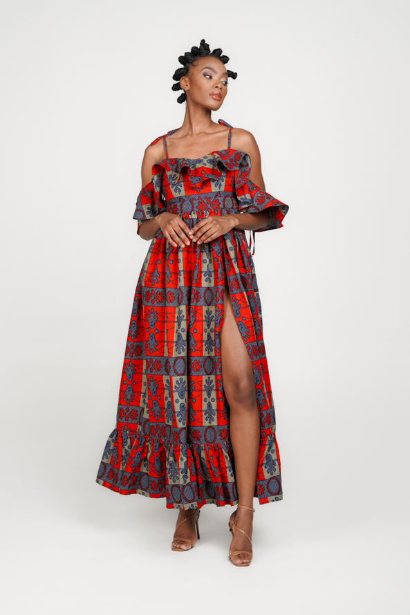 
            
                Load image into Gallery viewer, Angalia Kufufuka Dress
            
        