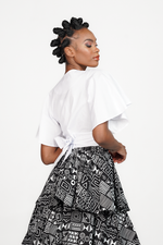 Frida White Crossover Top